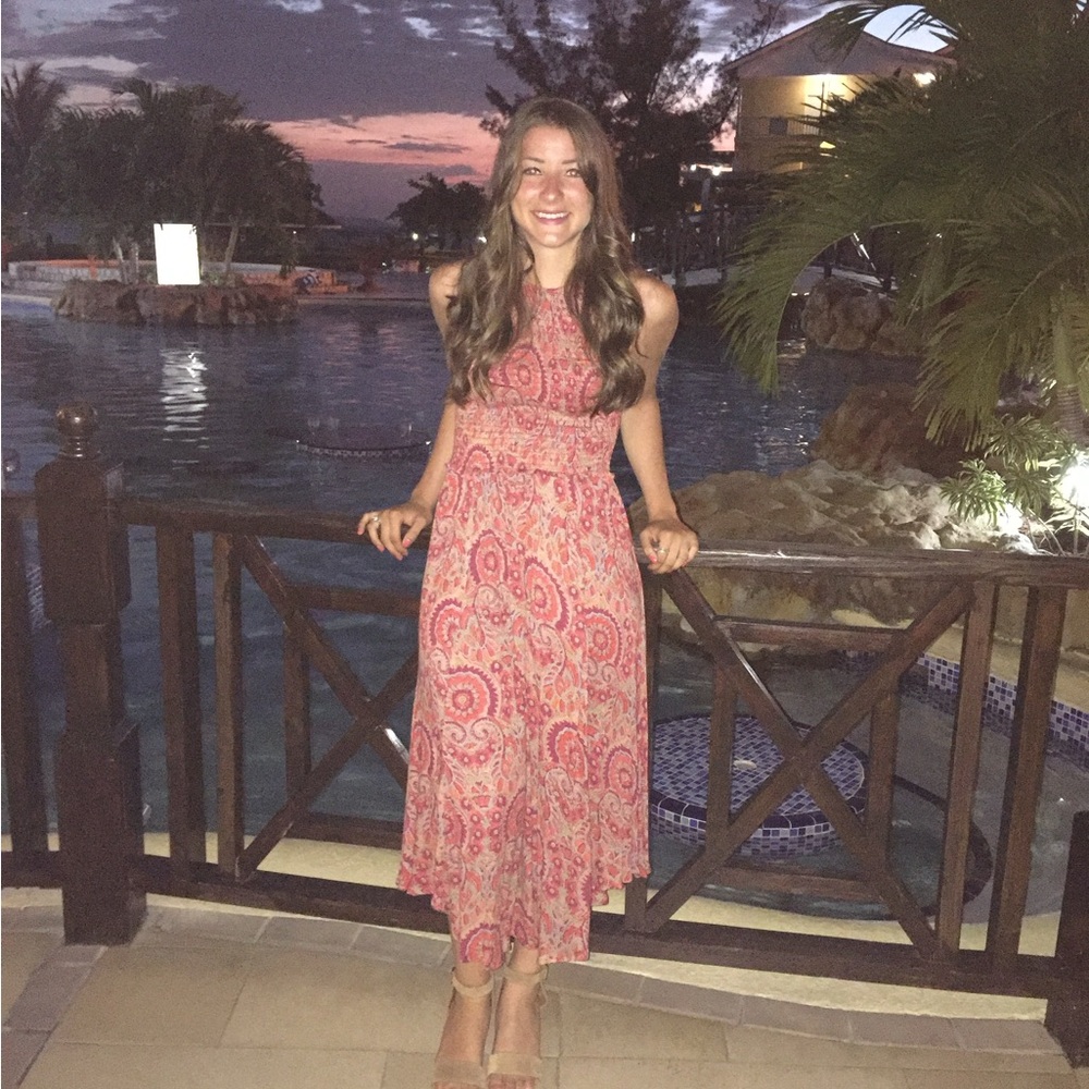 Free People Elegant Paisley Maxi Dress XS